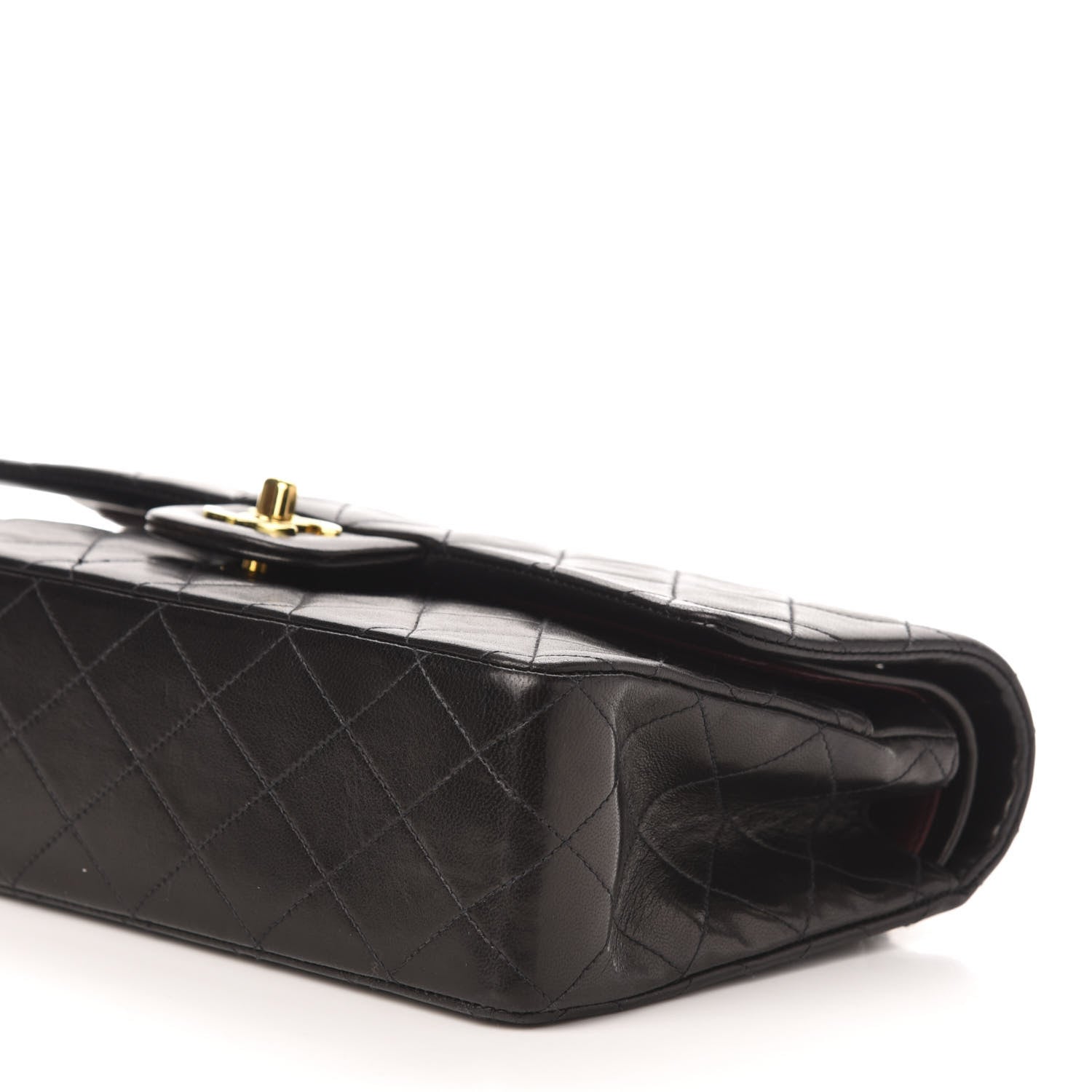 Chanel Lambskin Quilted Medium Double Flap Black 11 of 12