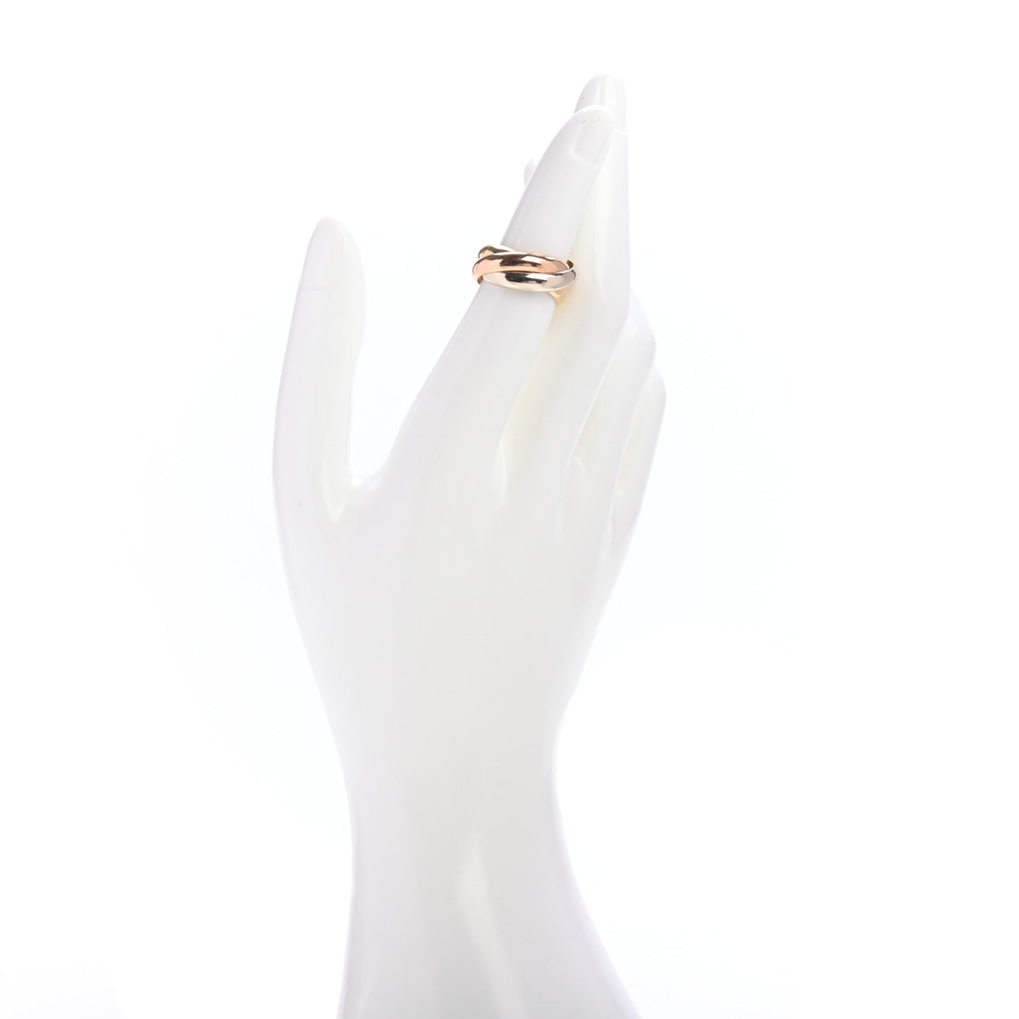 18K Pink Yellow White Gold Classic Trinity Ring 50 5.25