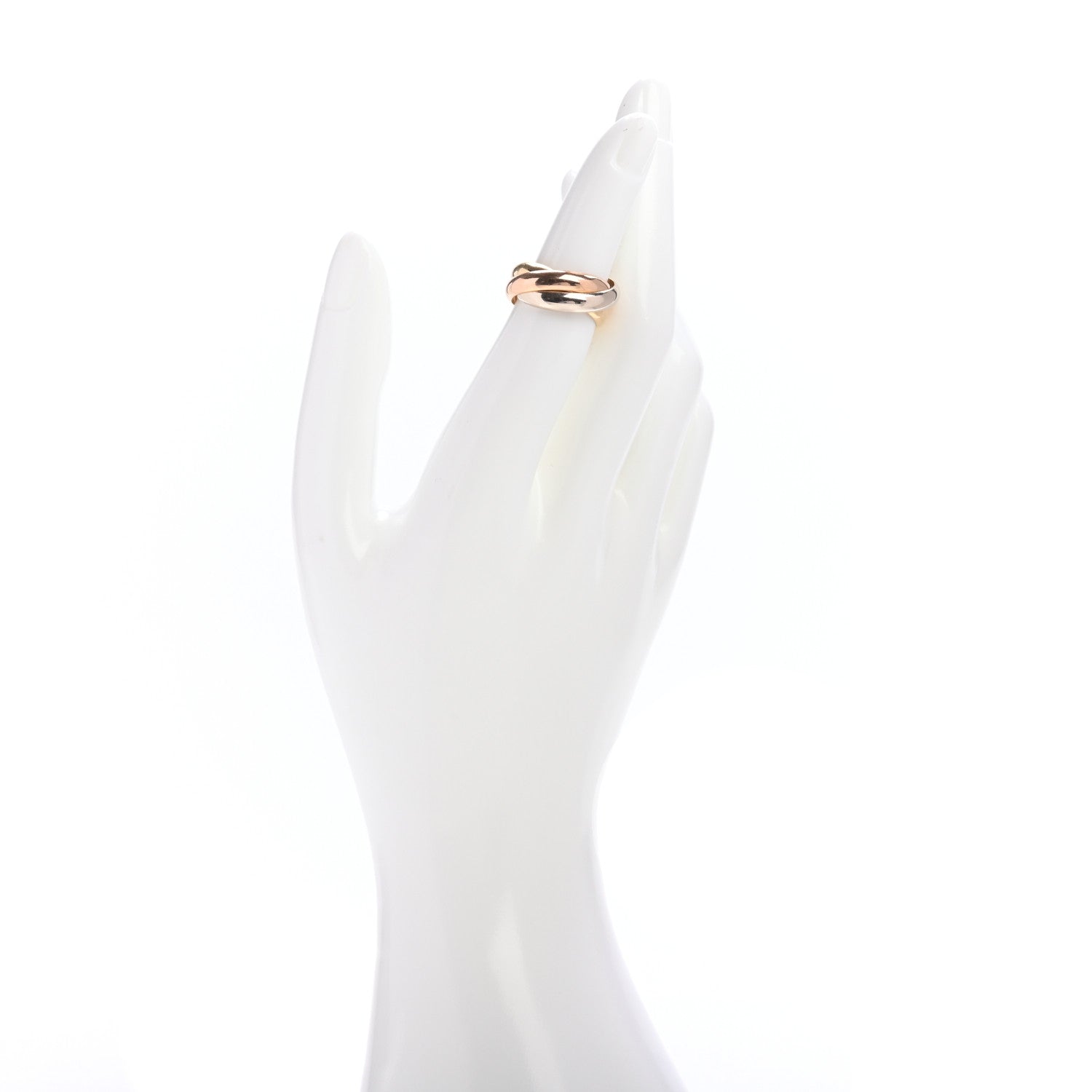 Cartier 18K Pink Yellow White Gold Classic Trinity Ring 50 5.25 2 of 4