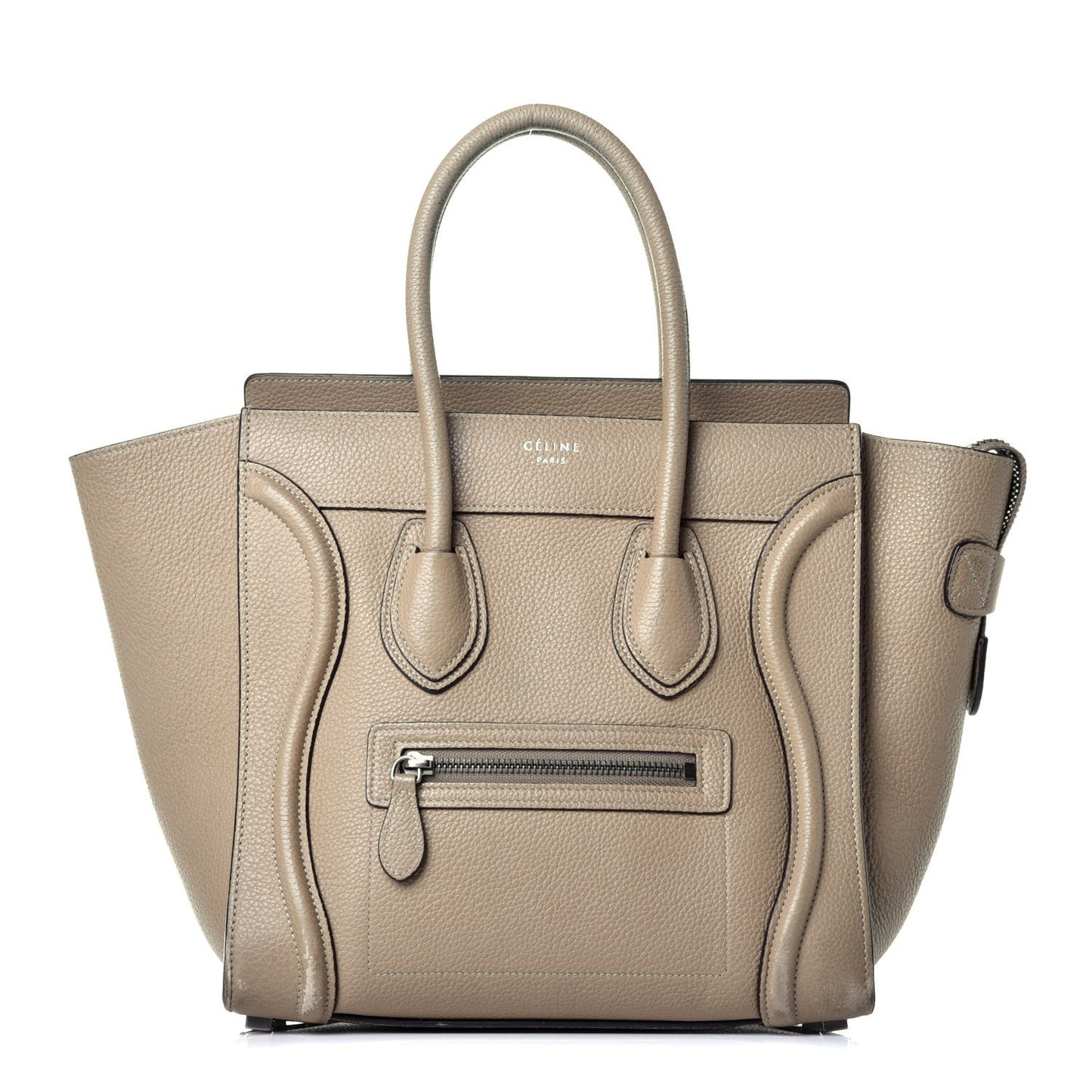Drummed Calfskin Micro Luggage Dune
