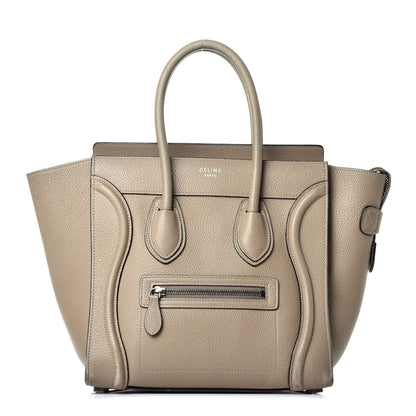 Celine Drummed Calfskin Micro Luggage Dune 1 of 9
