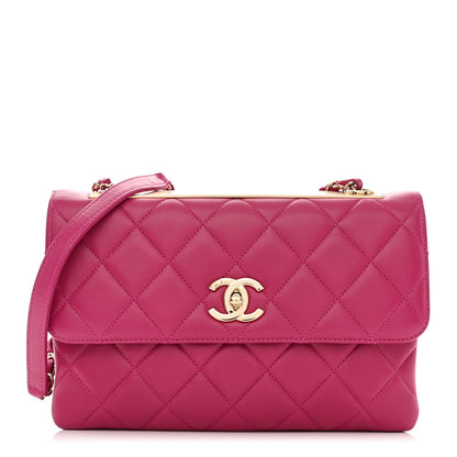 Chanel Lambskin Quilted Medium Trendy CC Flap Dark Pink 1 of 10
