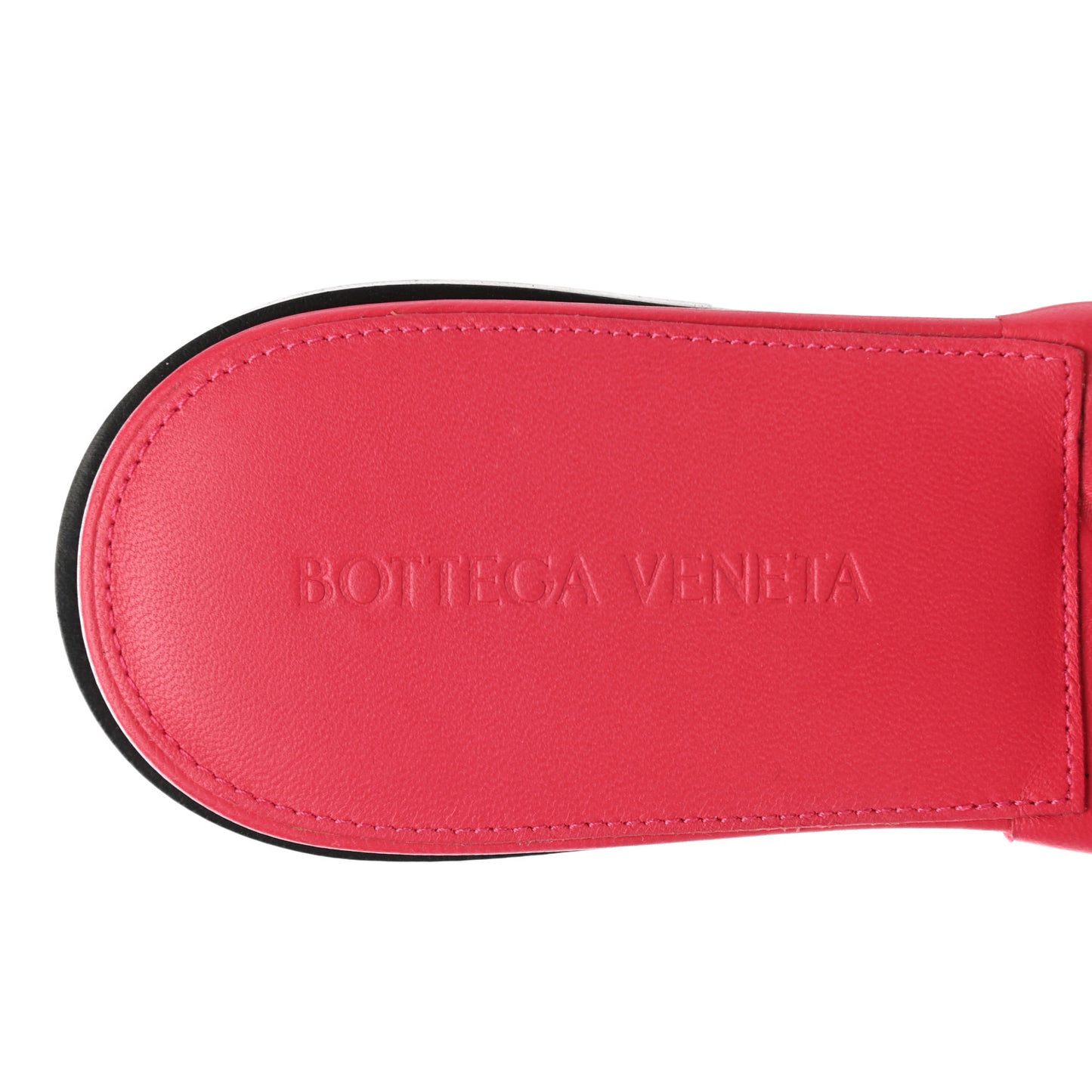 Nappa Quilted Rubber Lido Flat Sandals 37 Lollipop