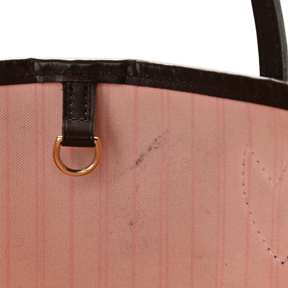Louis Vuitton Damier Ebene Neo Neverfull MM Rose Ballerine 13 of 14