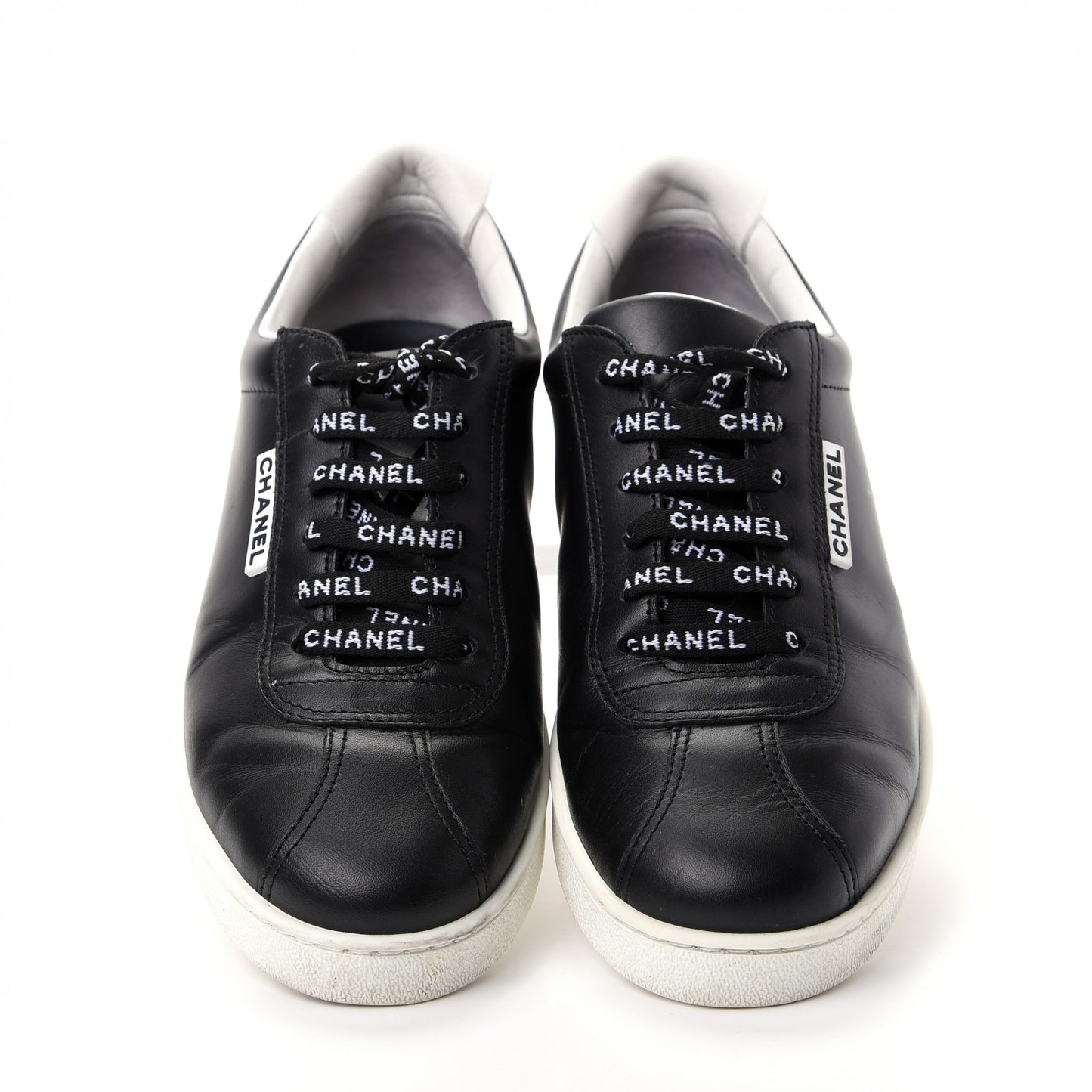 Calfskin CC Womens Sneakers 38.5 Black