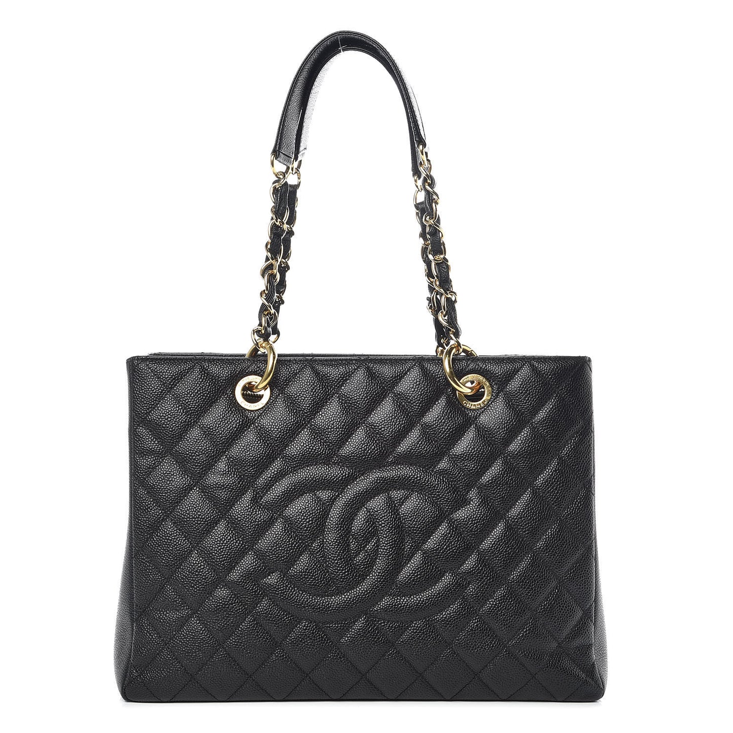 Caviar Quilted Grand Shopping Tote GST Black