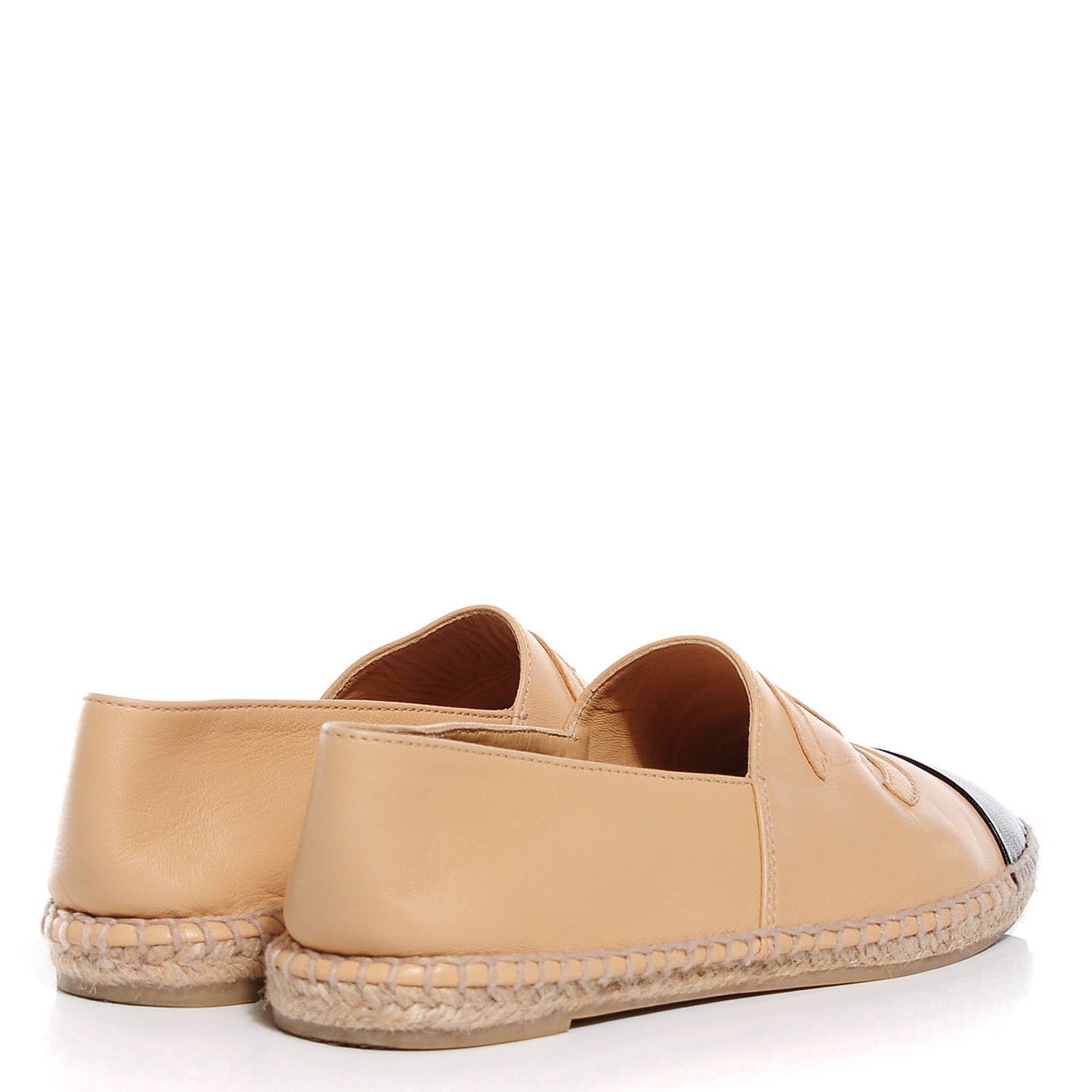 Lambskin CC Espadrilles 38 Beige Black