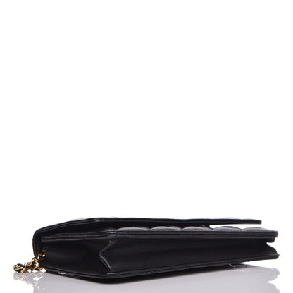 Chanel Lambskin Quilted Wallet On Chain WOC Black 4 of 8
