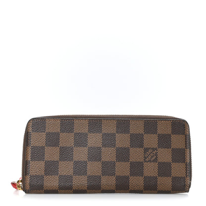 Louis Vuitton Damier Ebene Clemence Wallet Cherry 1 of 7
