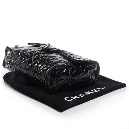 Chanel Patent Upside Down Flap Bag Black 4 of 8