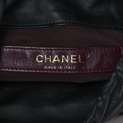 Chanel Lambskin Bucket Chain Drawstring Bag Black 5 of 10