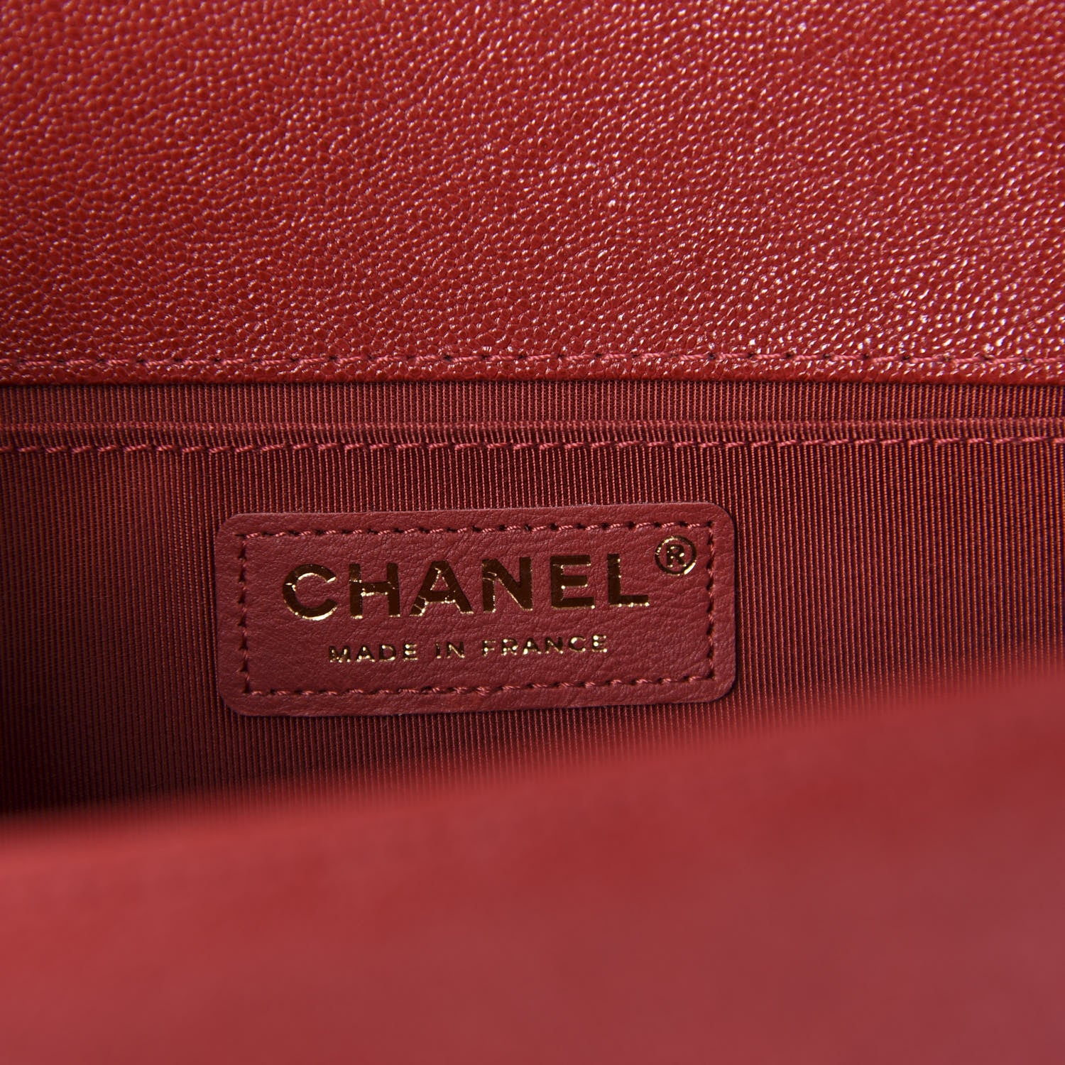 Chanel Caviar Quilted Medium Boy Flap Dark Red 8 of 11