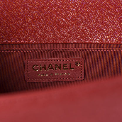 Chanel Caviar Quilted Medium Boy Flap Dark Red 8 of 11