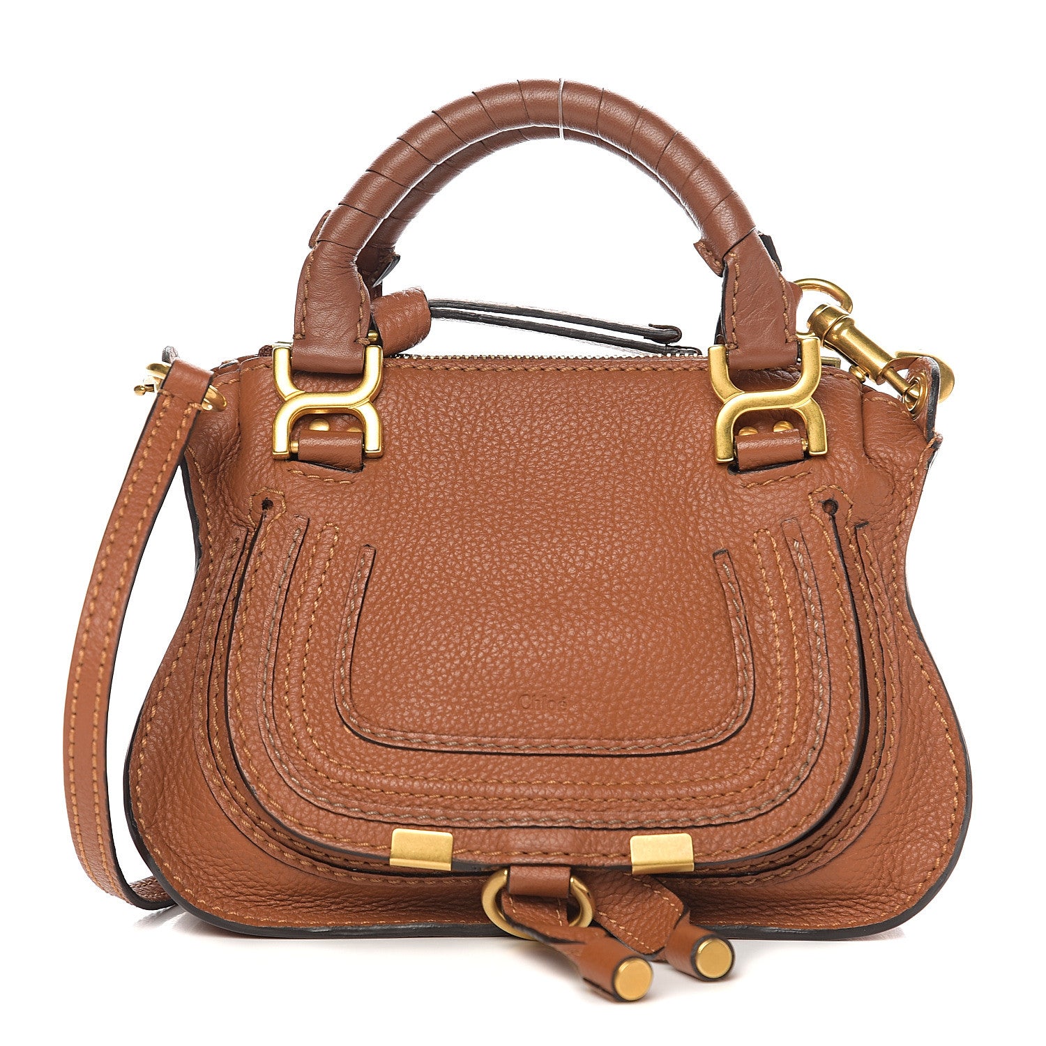 Chloe Calfskin Mini Marcie Satchel Tan 1 of 8