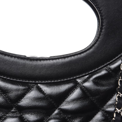 Chanel Glazed Lambskin Quilted Small 31 Shopping Bag Black 10 of 11