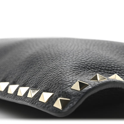 Valentino Garavani Calfskin Rockstud Zip Pouch Black Black 9 of 9