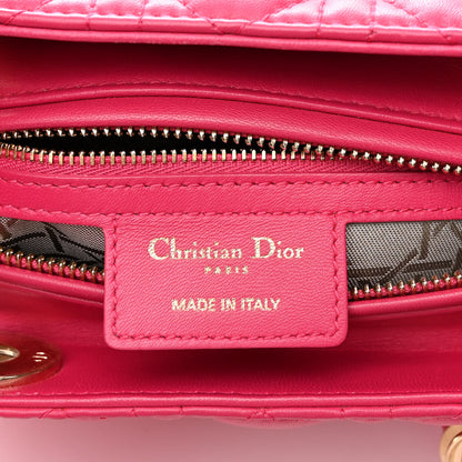 Christian Dior Lambskin Cannage Medium Lady Dior Pink 6 of 16