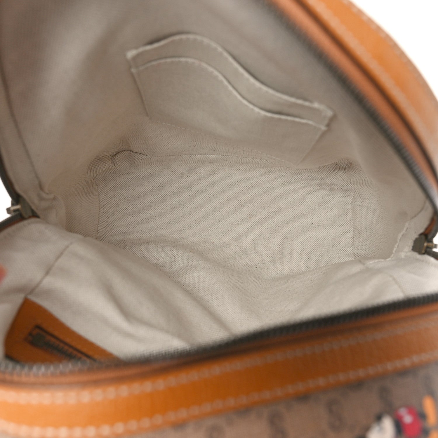 Gucci X DISNEY Mini Vintage GG Supreme Monogram Mickey Mouse Small Dome Backpack Beige Vintage Sun Oil 5 of 9