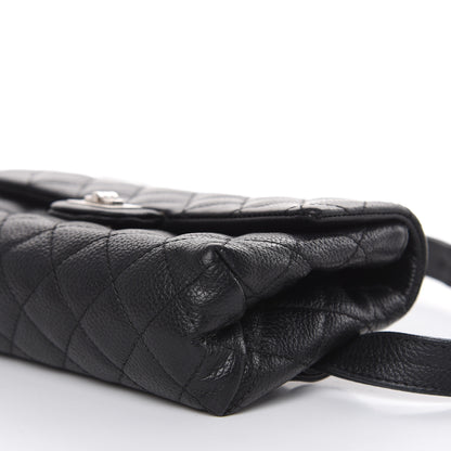 Chanel Grained Calfskin Quilted 2.55 Reissue Flap Belt Bag Clutch Black 10 of 13