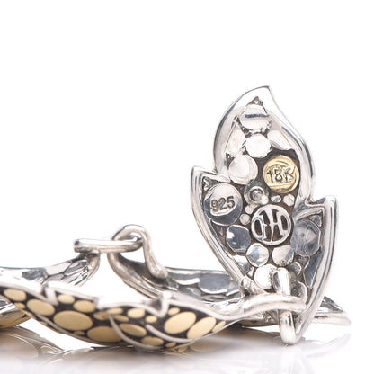 John Hardy Sterling Silver 18K Yellow Gold Ayu Leaf Drop Earrings 4 of 4