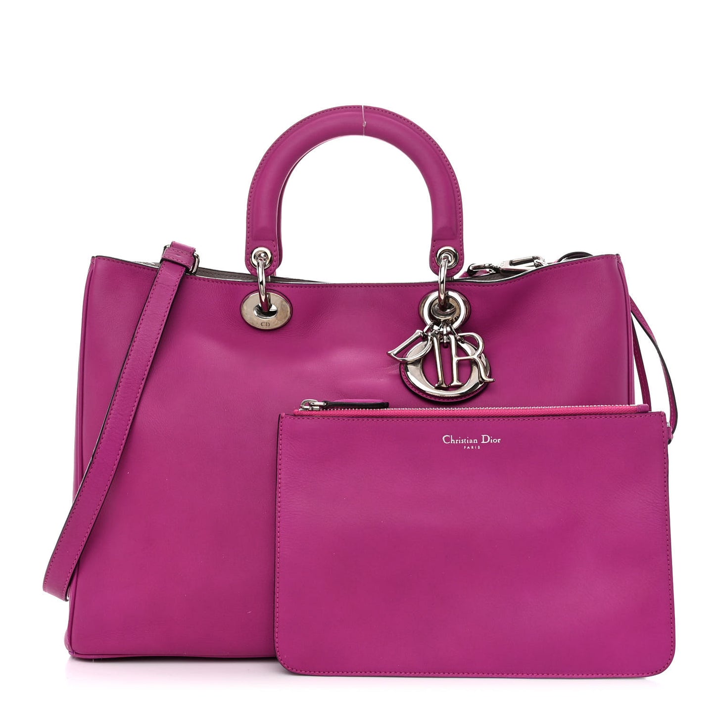 Calfskin Large Diorissimo Tote Rose Sorbet