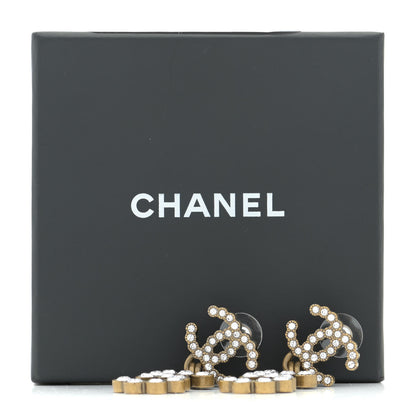Chanel Metal Crystal City of Lights No 5 Drop Earrings Gold 5 of 5