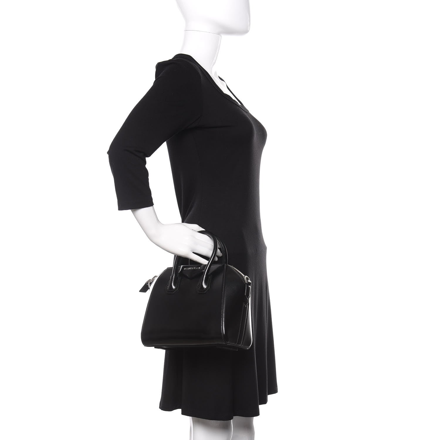 Givenchy Shiny Lord Calfskin Mini Antigona Black 2 of 13
