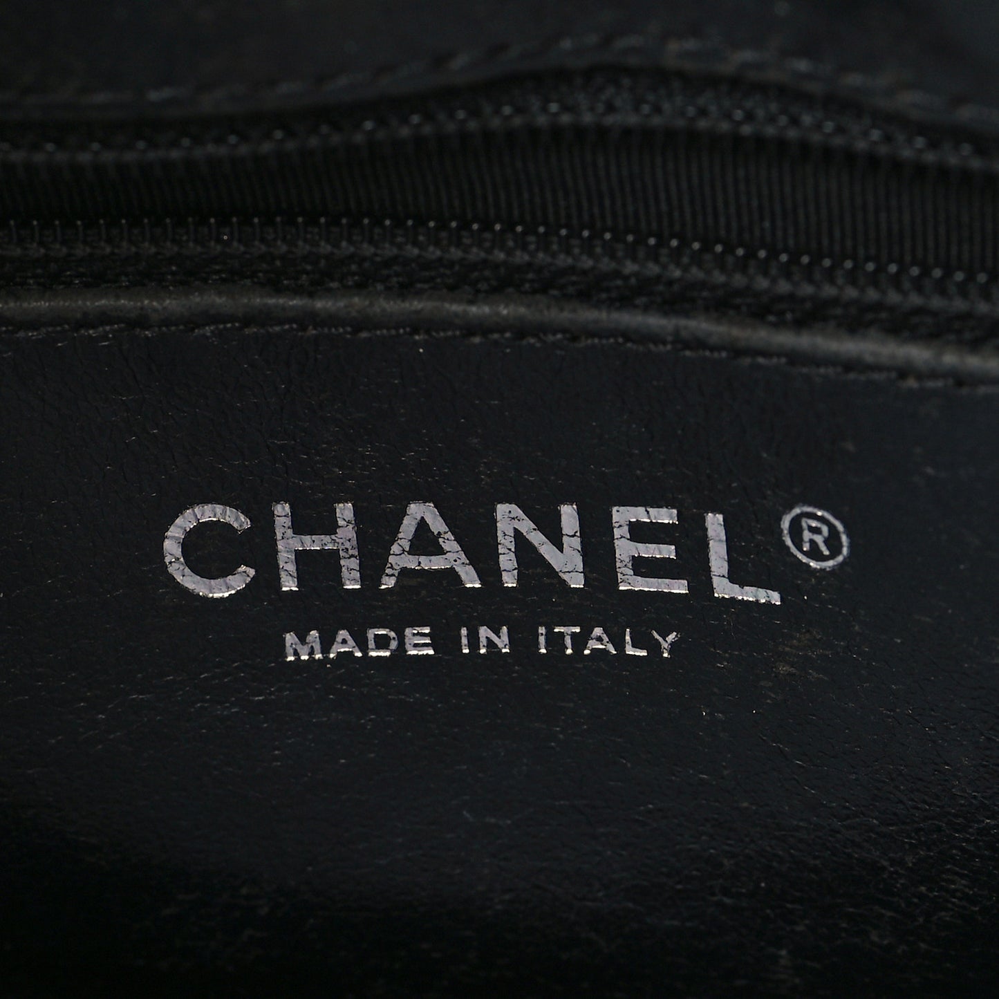 Metallic Aged Calfskin Quilted Medium Reissue Camera Case Black