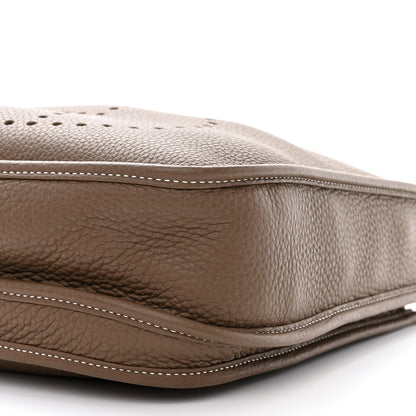 Hermes Taurillon Clemence Evelyne III PM Etoupe 10 of 11