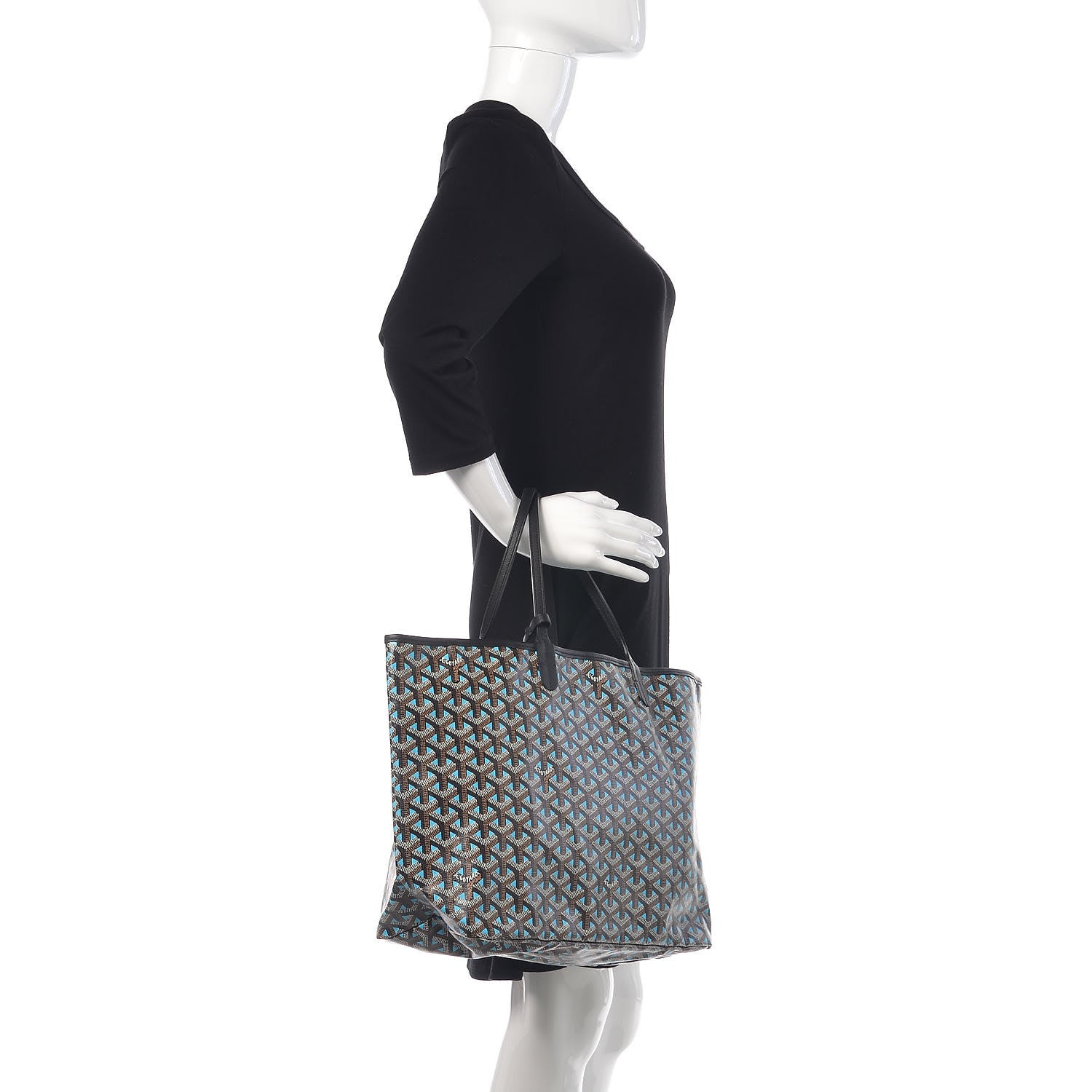 Goyard Goyardine Saint Louis Claire Voie PM Black Blue 2 of 11