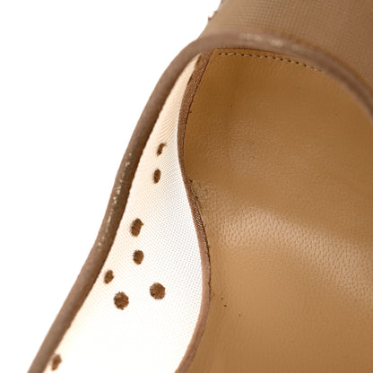 Christian Louboutin Rete Glitter Mini Specchio Strass Follies 100 Pumps 40.5 Nude 10 of 10