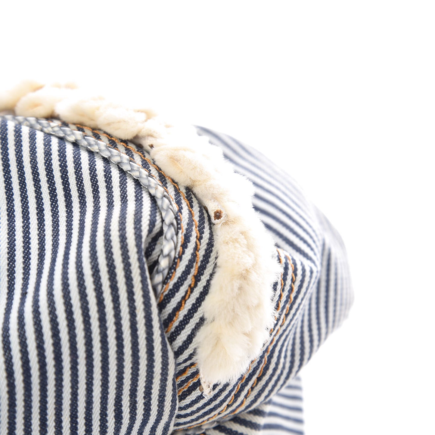 Denim Fur Striped Spy Blue
