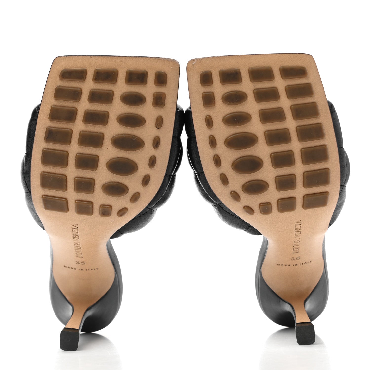 Bottega Veneta Nappa Matelasse Padded Mule Sandals 35 Black 5 of 10