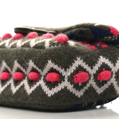 Chanel Cashmere Knit Extra Mini Single Flap Khaki Multicolor 10 of 10