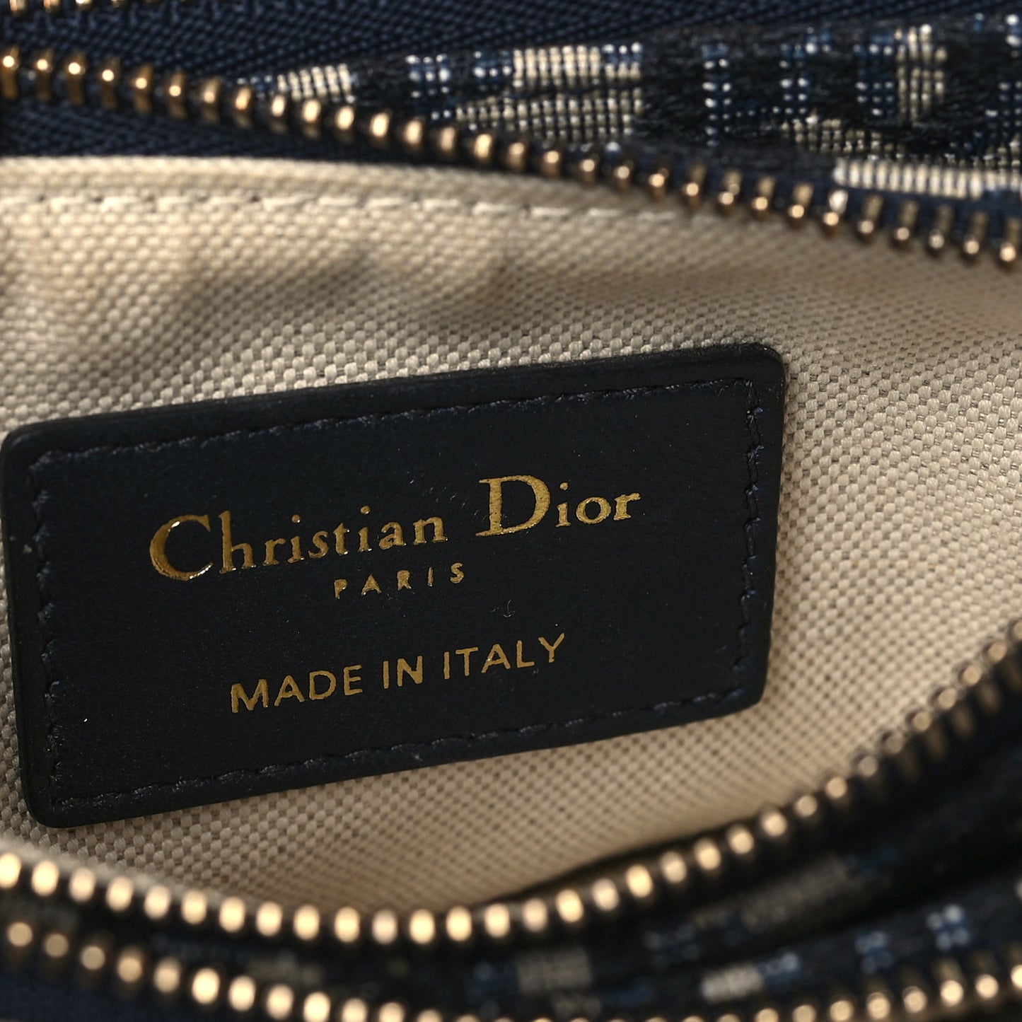Oblique Saddle Pouch With Strap Navy Blue