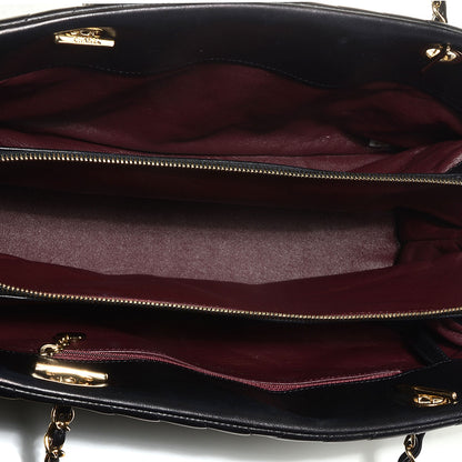 Chanel Lambskin Surpique Chevron Large Tote Black 6 of 9