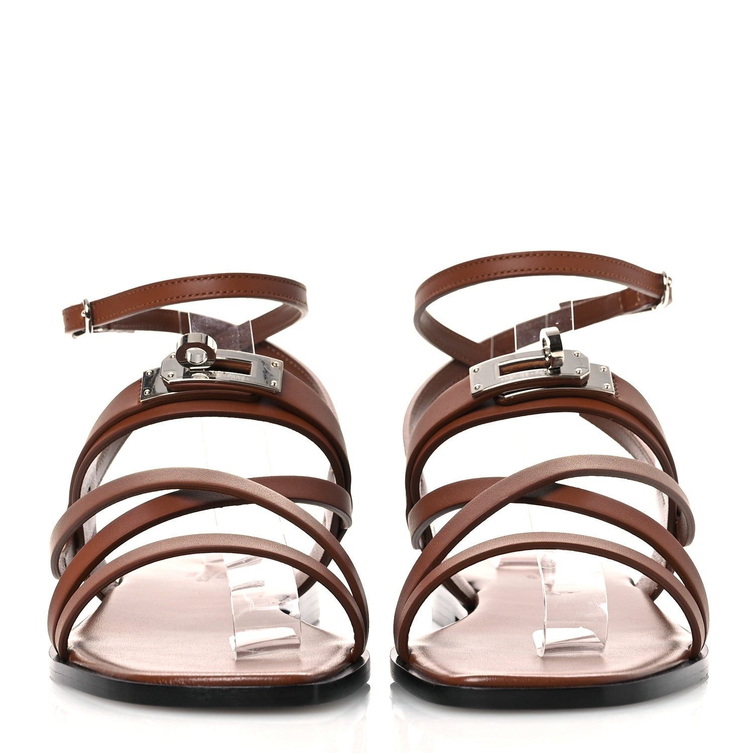 Hermes Calfskin June Sandals 40 Gold 3 of 12