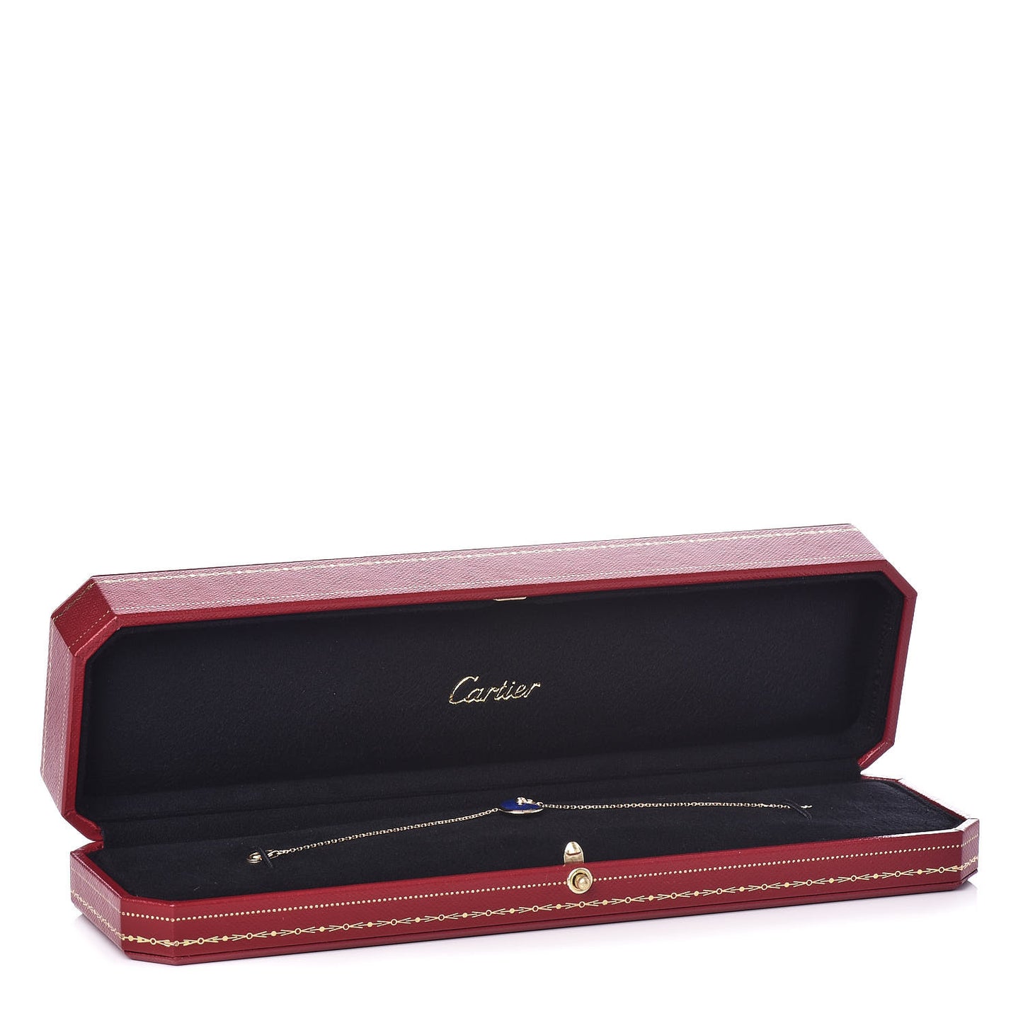 18K Yellow Gold Diamond Lapis Lazuli Amulette de Cartier Bracelet