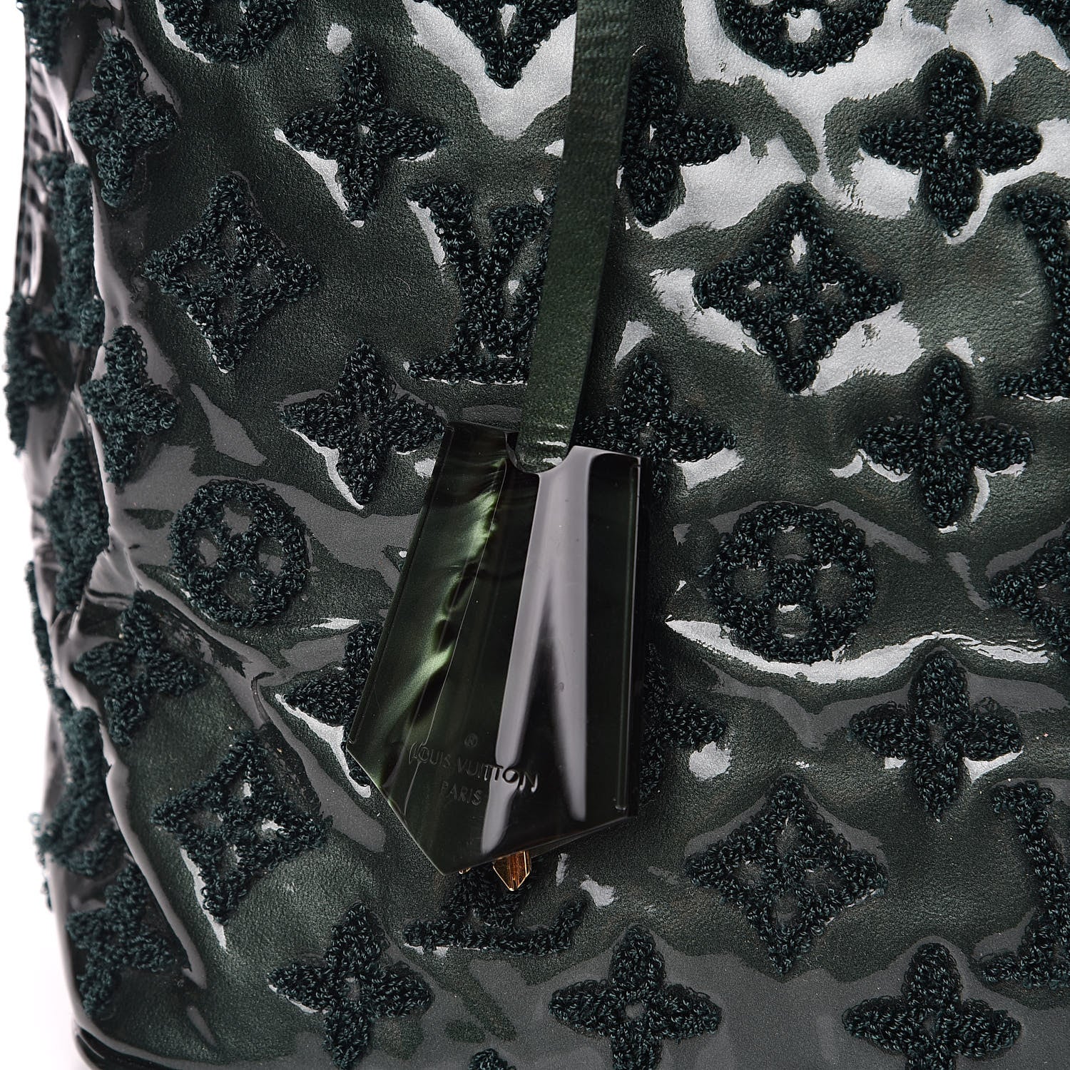 Louis Vuitton Patent Lambskin Fascination Lockit Vert Fonce 8 of 11