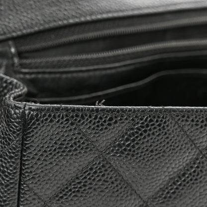 Chanel Caviar Quilted Jumbo Single Flap Bijoux Chain Black 12 of 12