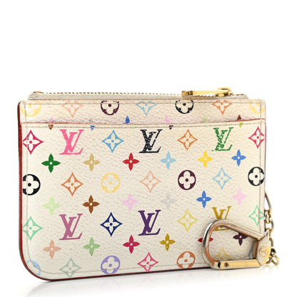 Louis Vuitton Monogram Multicolor Key Pouch White Litchi 3 of 14