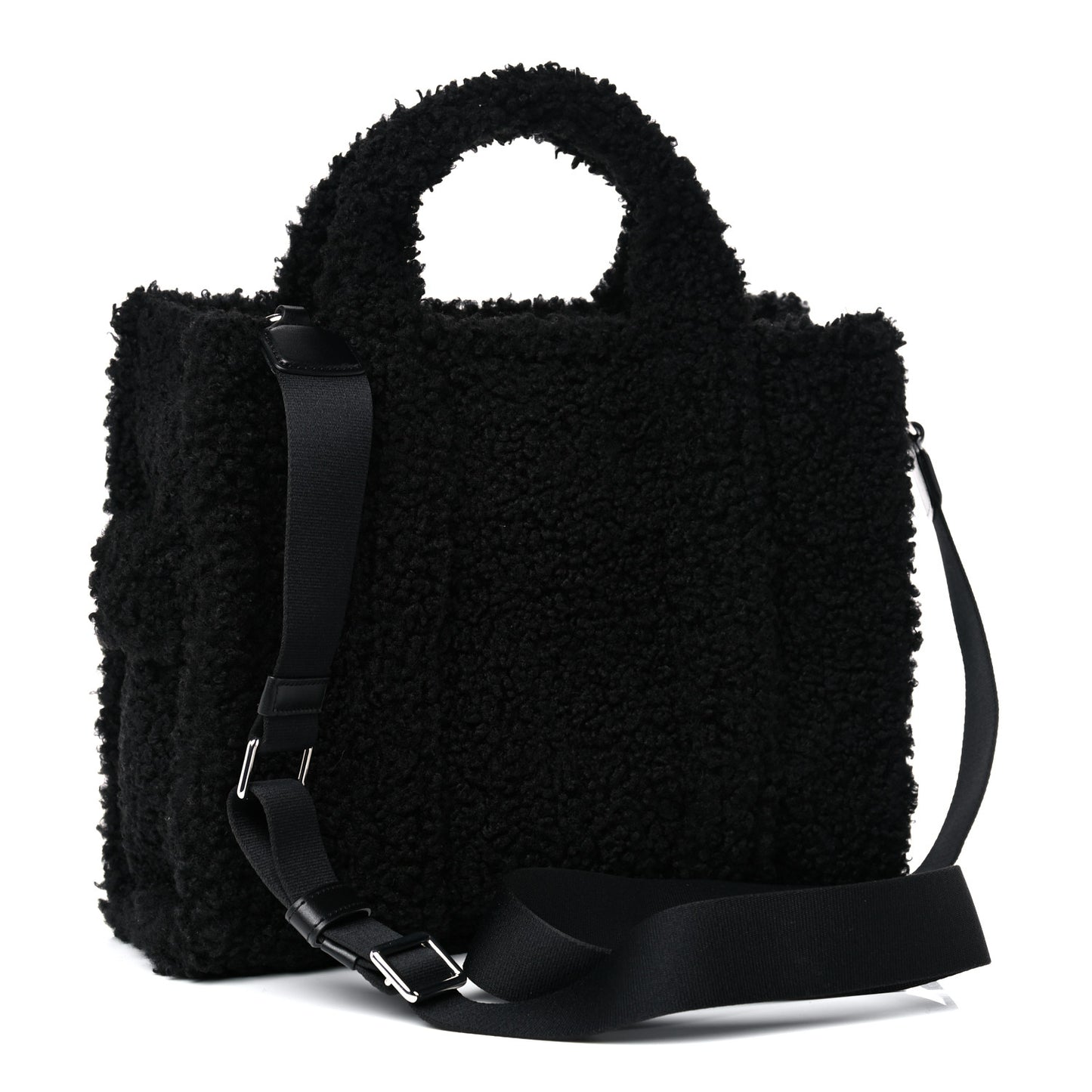 Polyester Cotton The Teddy Traveler Tote Bag Black
