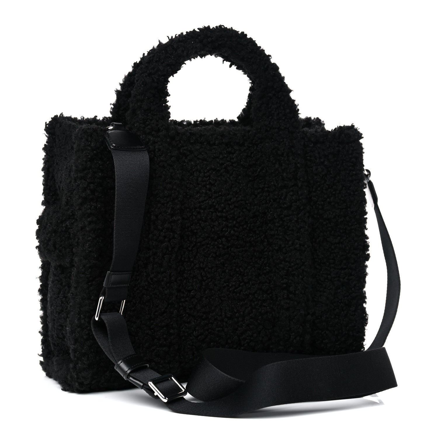 Marc Jacobs Polyester Cotton The Teddy Traveler Tote Bag Black 2 of 9