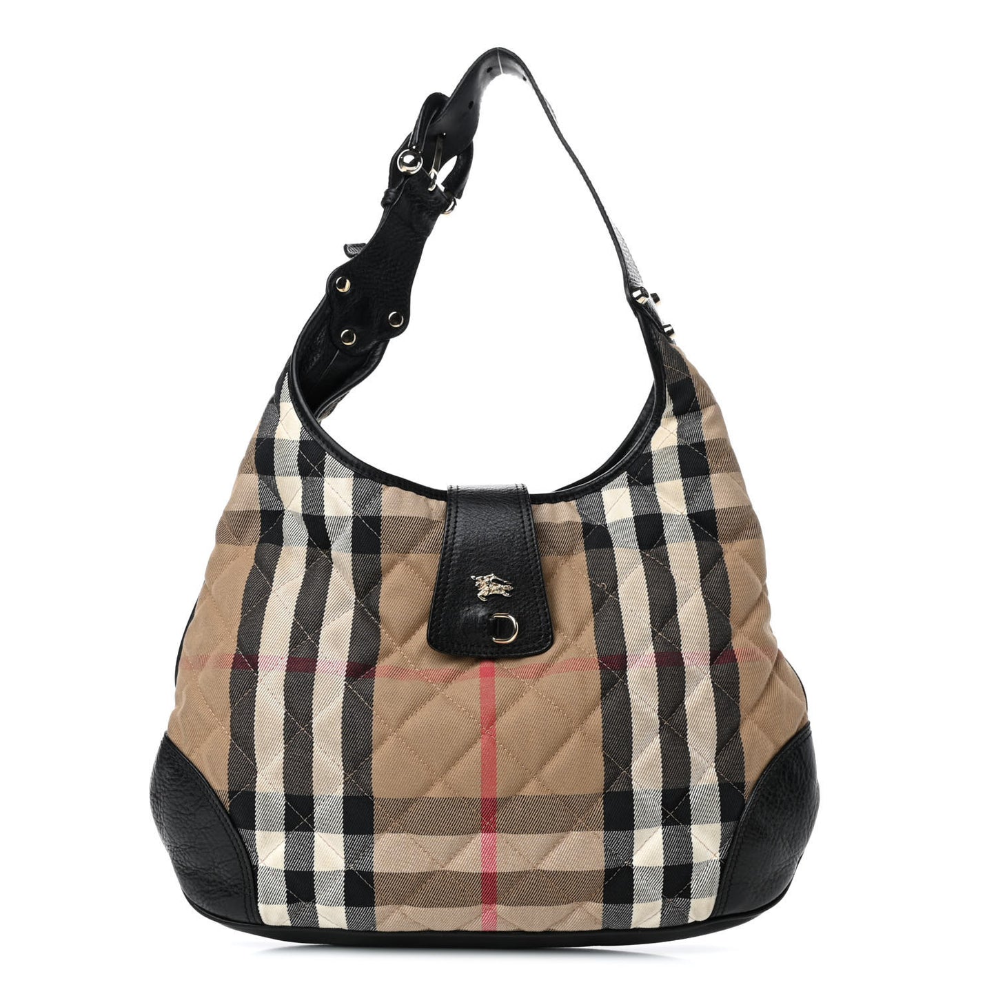 House Check Quilted Brook Hobo Black