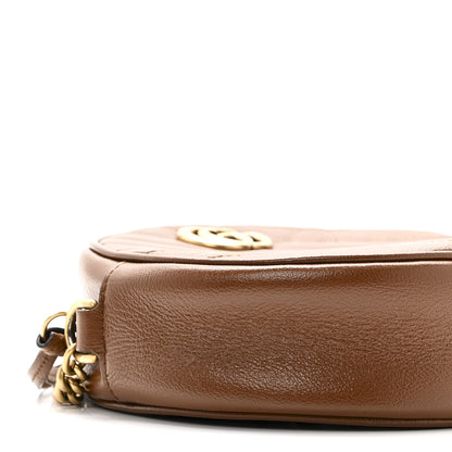 Gucci Azalea Calfskin Matelasse Diagonal Mini GG Marmont Round Shoulder Bag Cuir 9 of 10