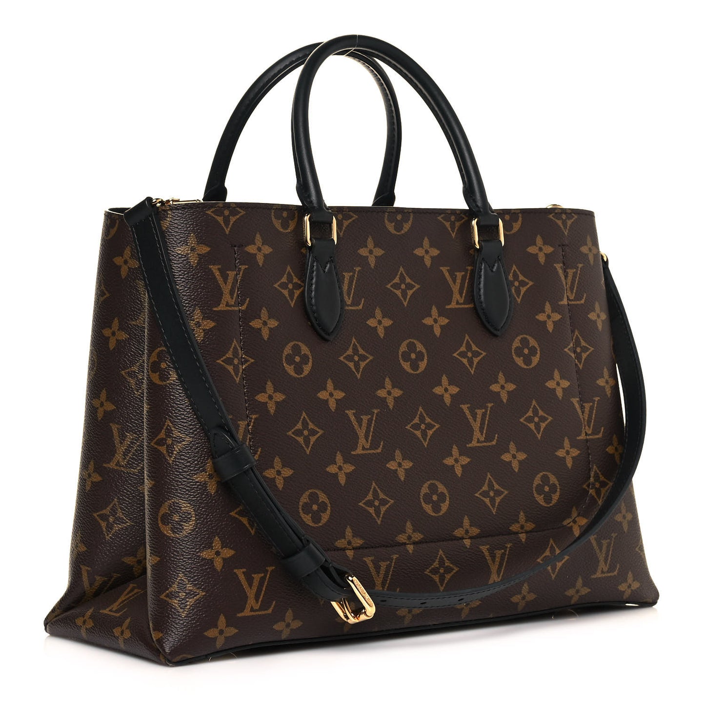 Monogram Flower Tote Black