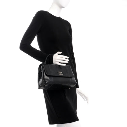 Chanel Lizard Medium Coco Handle Flap Black 3 of 9