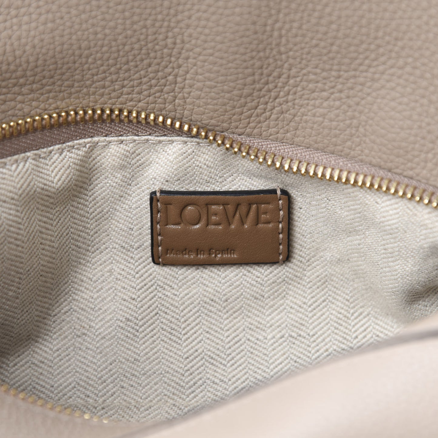 Grained Calfskin Small Puzzle Bag Sand Mink
