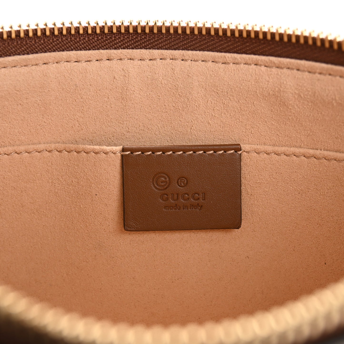 GG Supreme Monogram Wrist Wallet  Brown