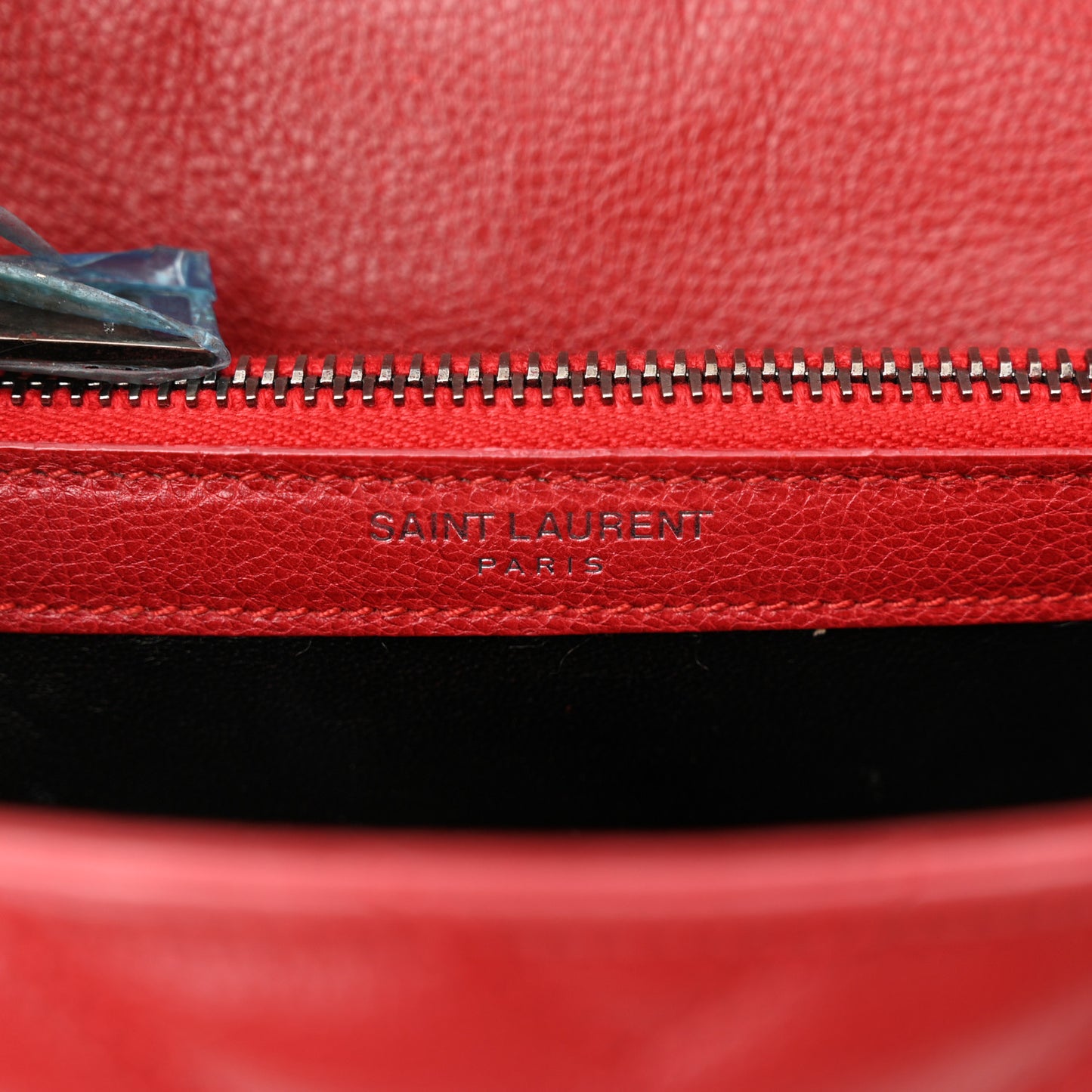 Sheepskin Matelasse Chevron Monogram Medium College Bag Rouge